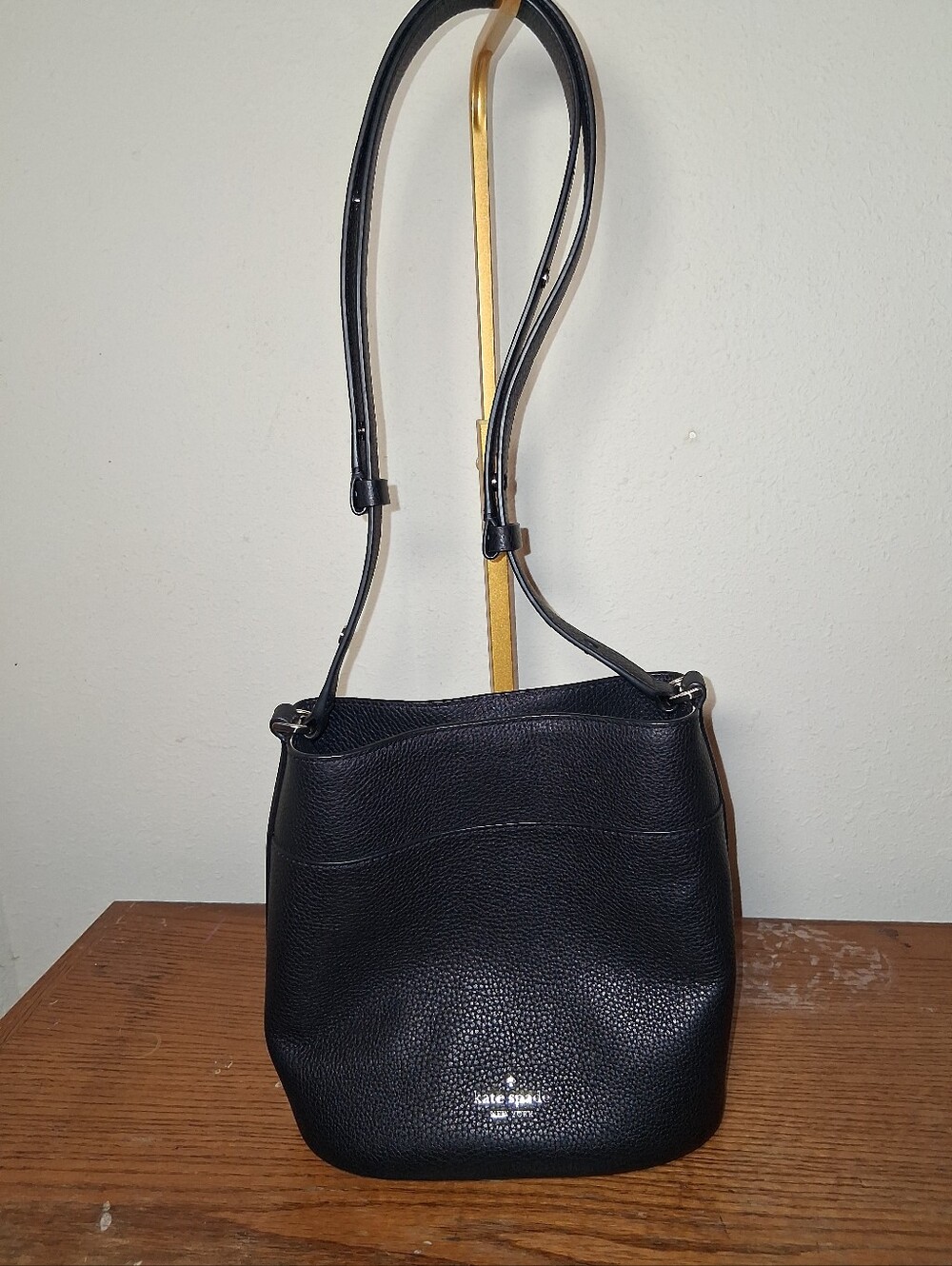 Kate Spade NWOT Leila Black Bucket Bag